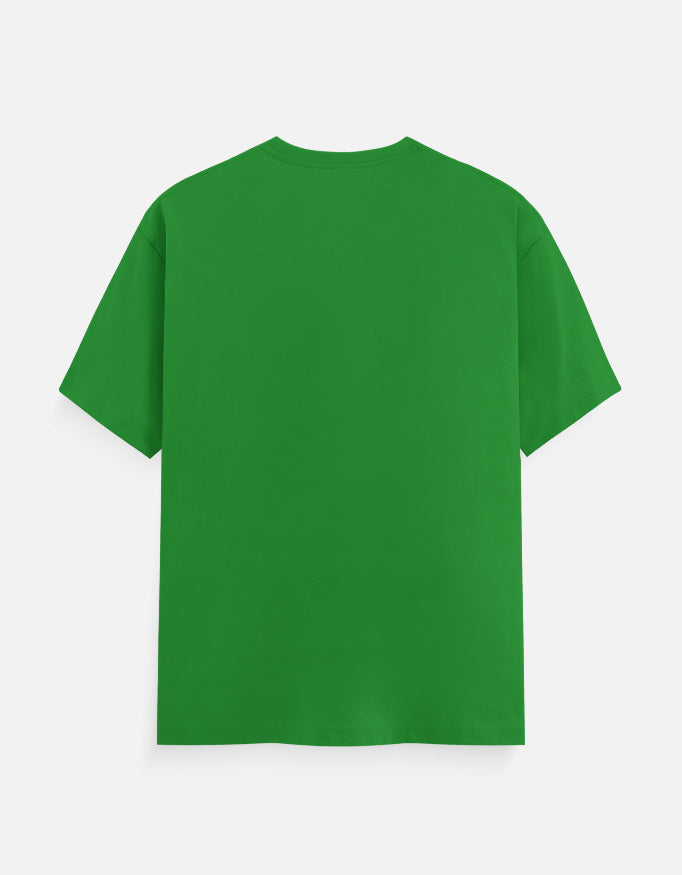 Shanvio crew neck T-shirt, green, short-sleeve back view