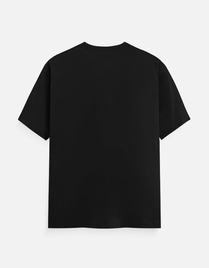 Classic crew tee, black plain back view