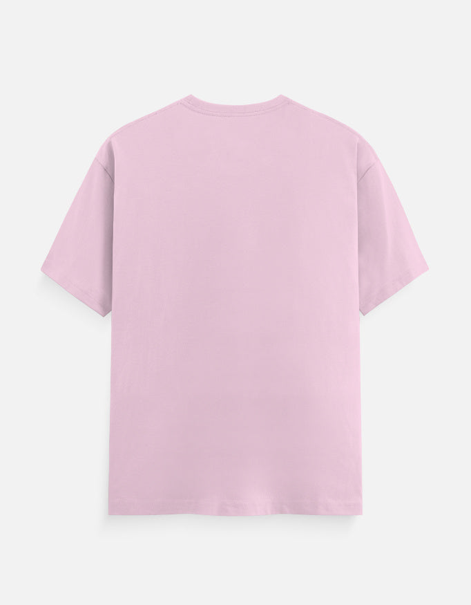 Light pink crew-neck T-shirt, short sleeves, plain back view