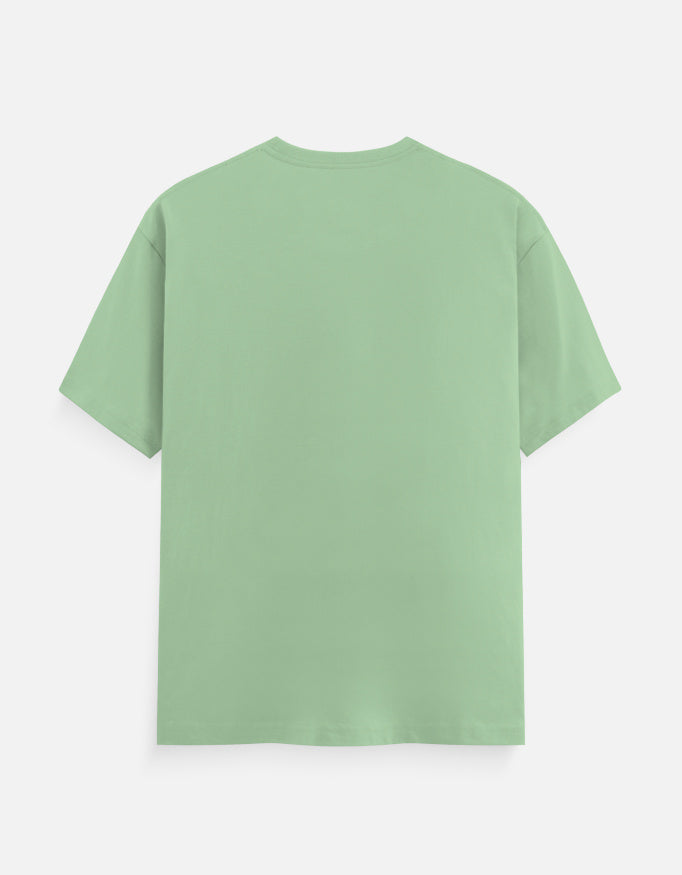 Crew neck T-shirt in light green, short sleeves