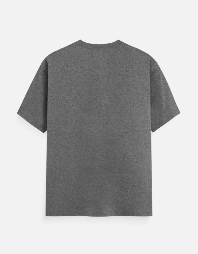 Shanvio classic crew tee, charcoal plain back, crew neck short sleeves