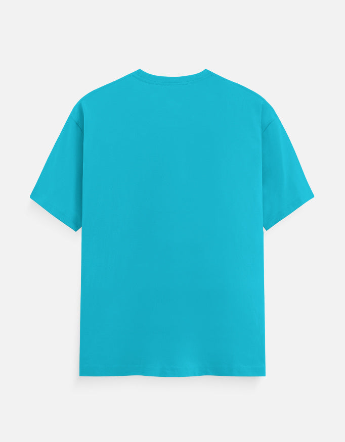 Crew-neck T-shirt in light blue with short sleeves